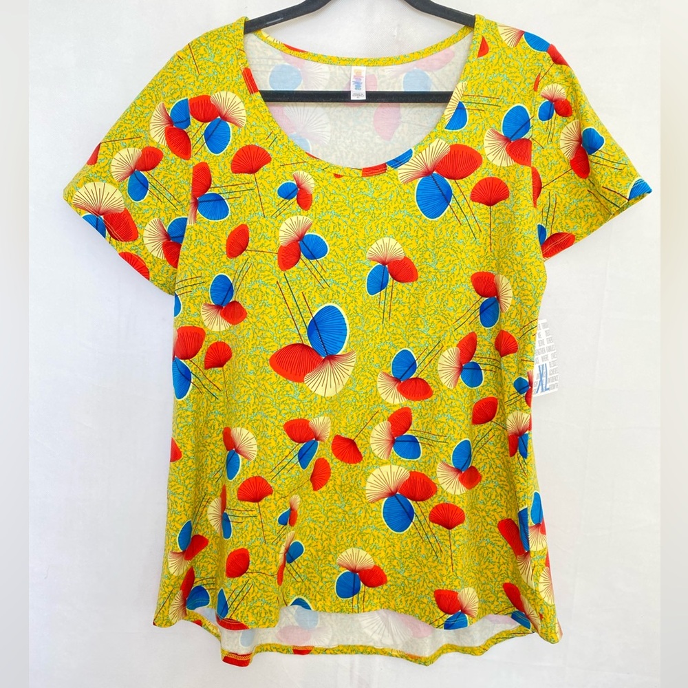 Lularoe Colorful Floral Women's Tee Classic Top